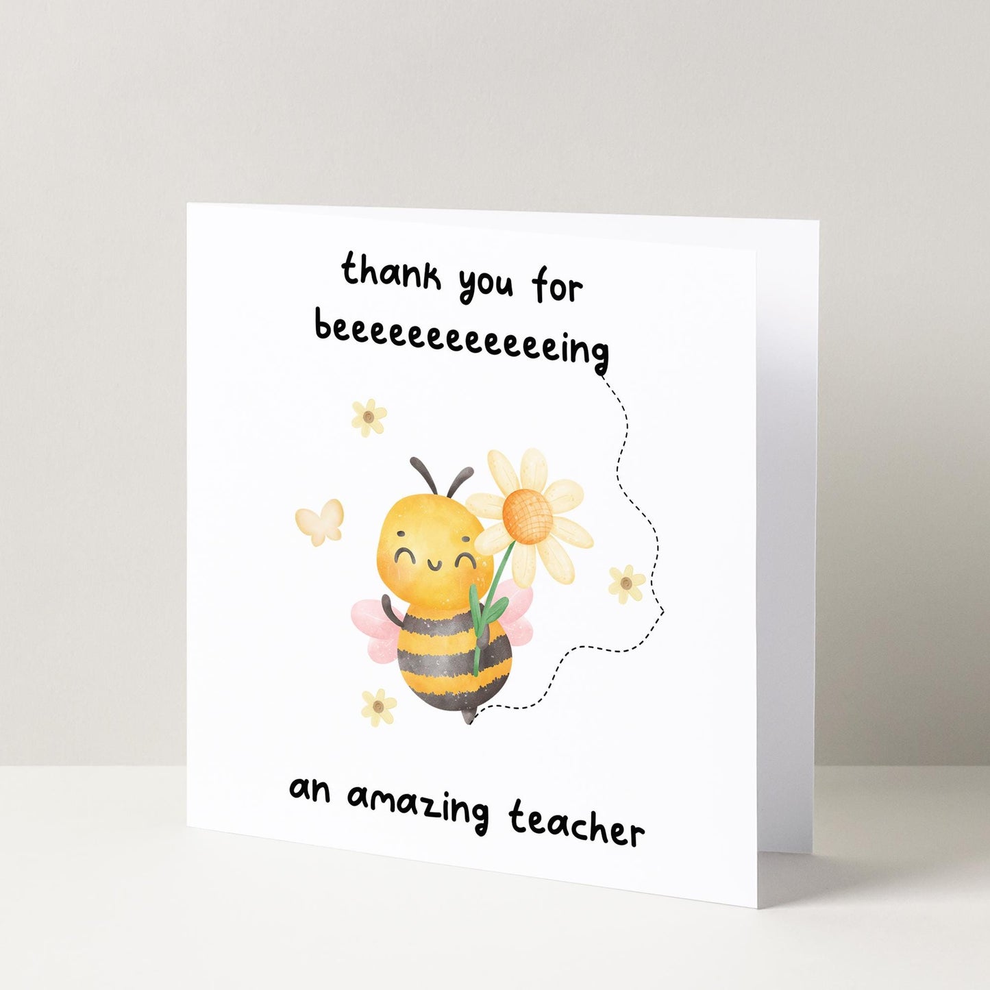 Bumble Bee Thank You Teacher Card, School Leavers, End Of Term, Teaching Assistant, Amazing Teacher Card