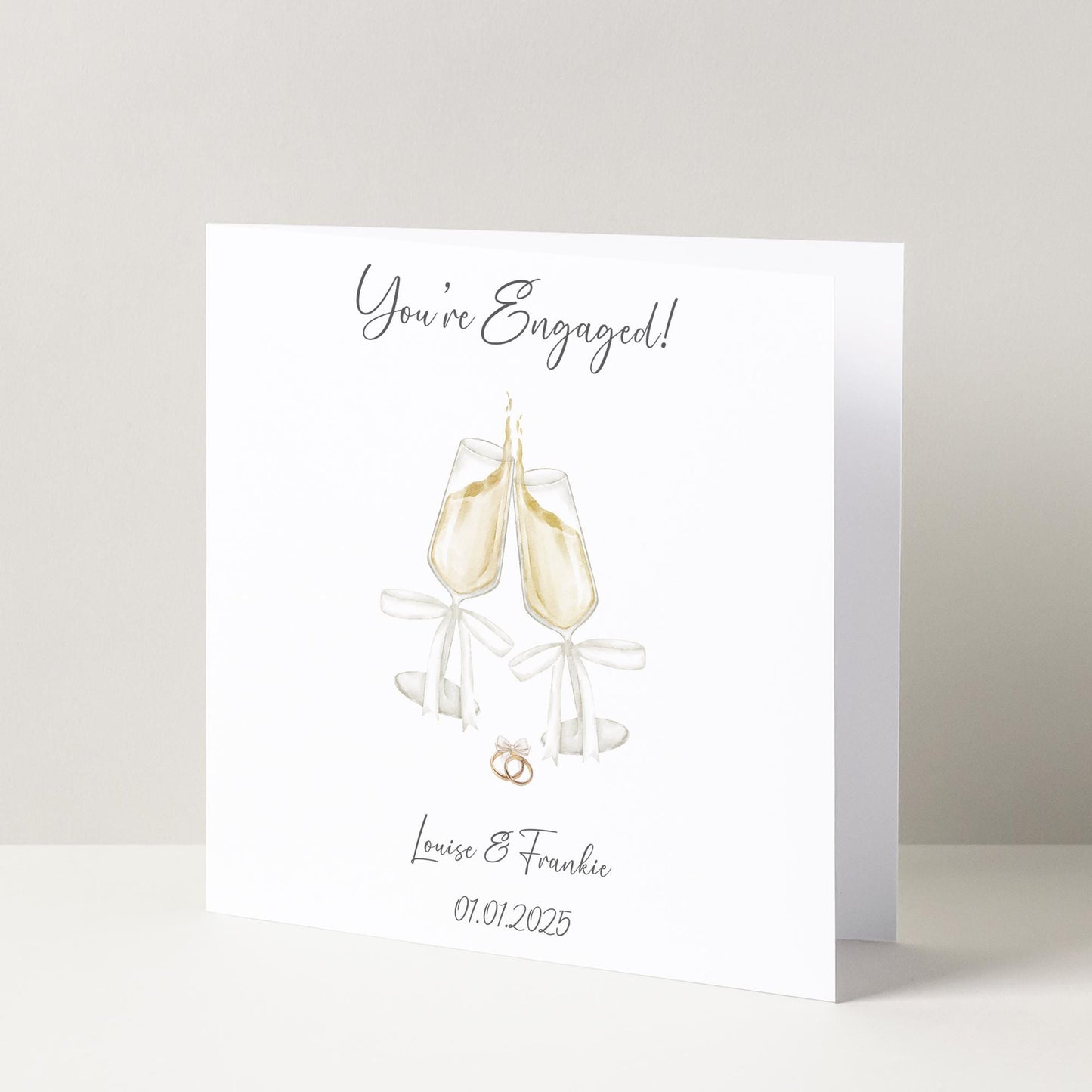 Personalised "You're Engaged" Champagne Engagement Card