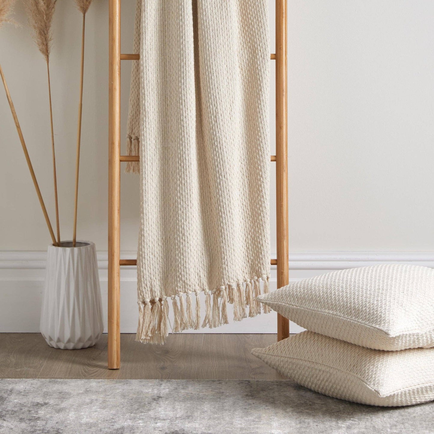 Hayden Throw by Drift Home in Cream: 130 x 180cm