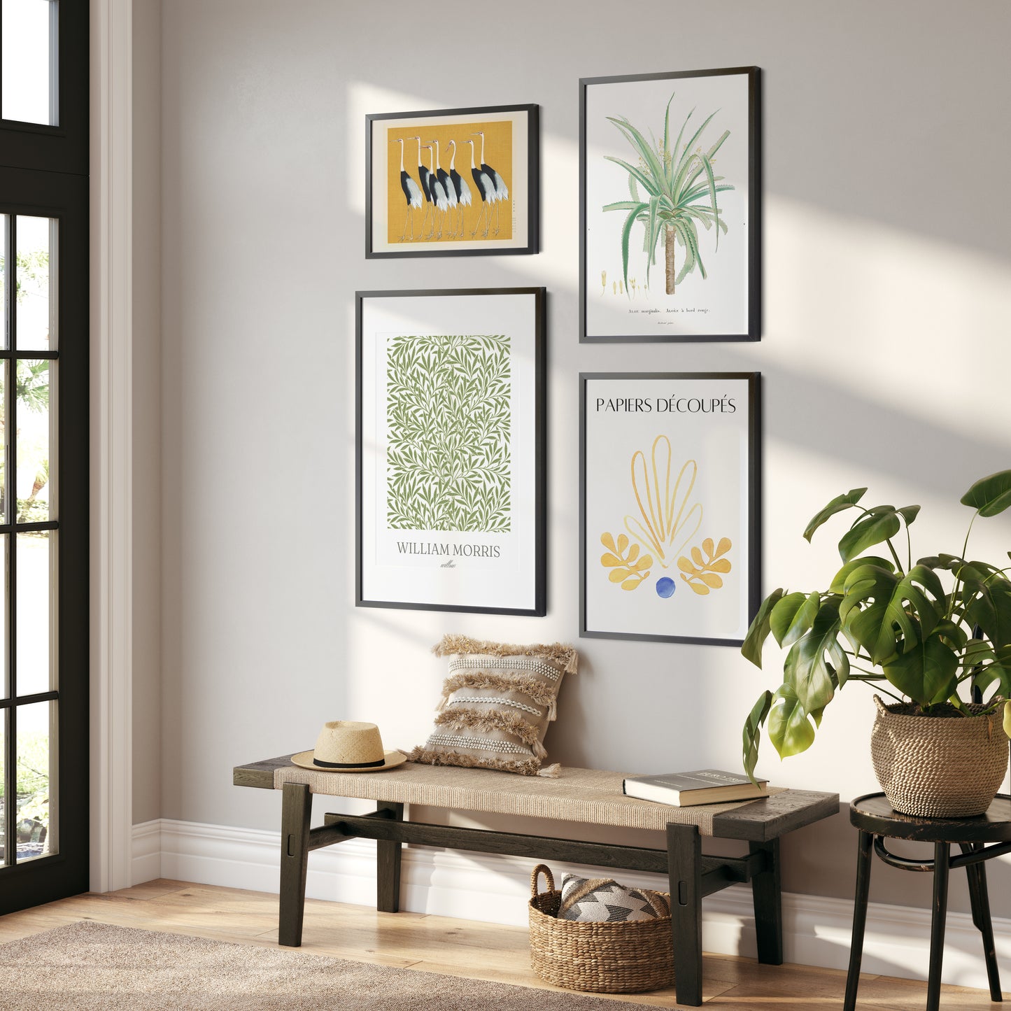 William Morris Willow Green Floral Wall Art Print | Unframed Print
