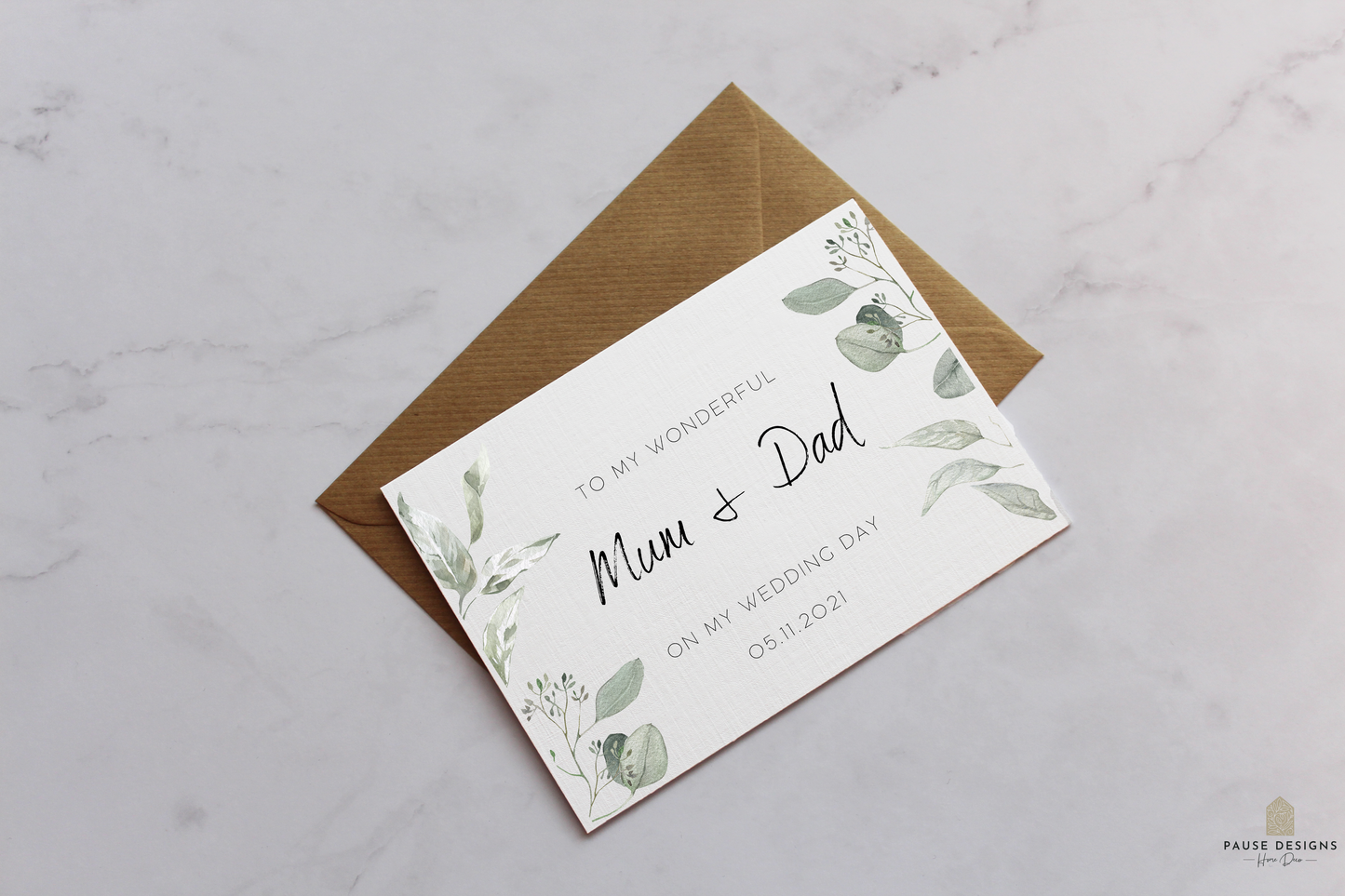 To My Mum And Dad On My Wedding Day Card