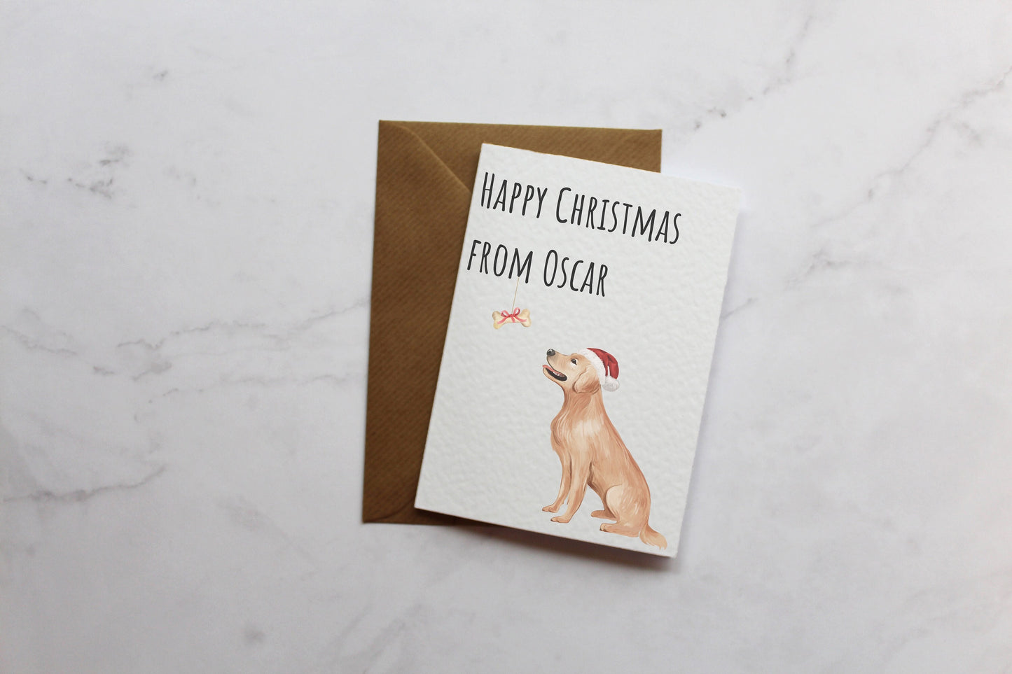 a card with a picture of a dog on it
