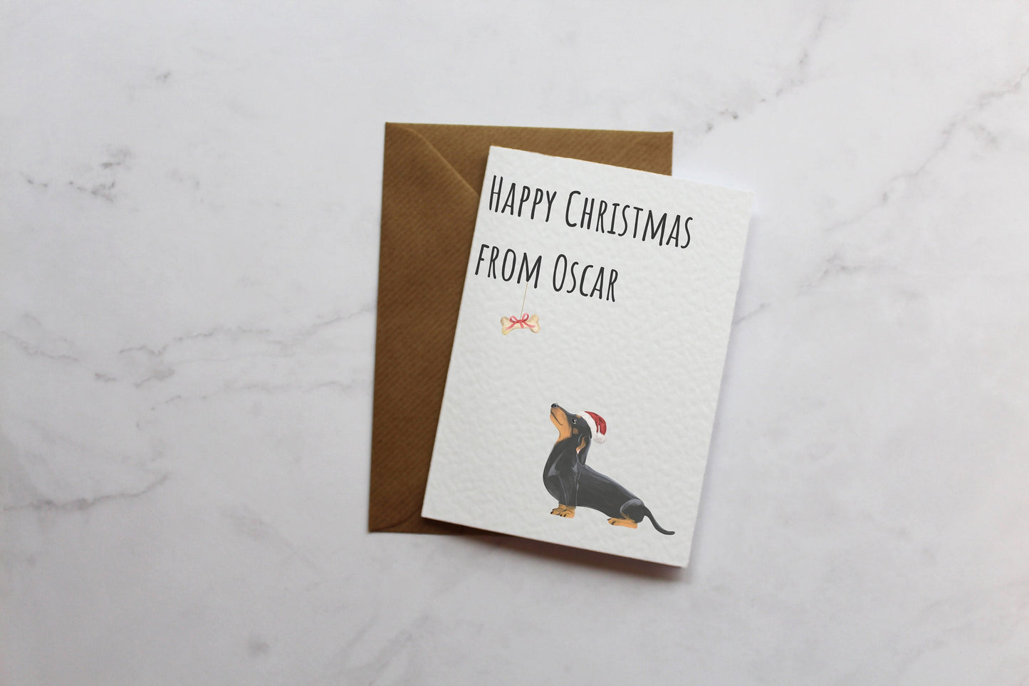 a card with a picture of a dog on it