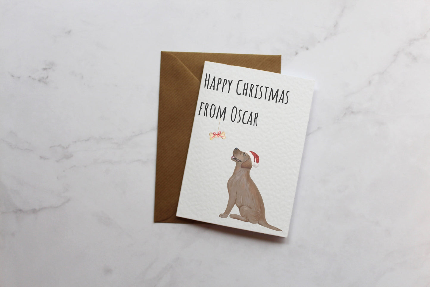 a card with a picture of a dog on it