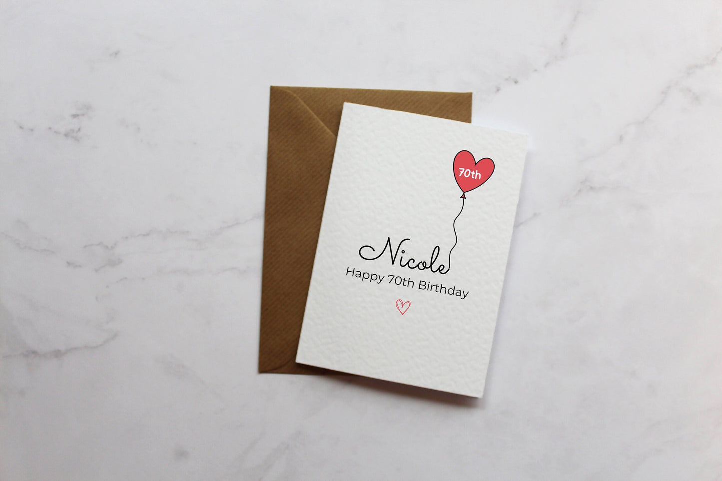 Personalised 70th Birthday Card | Personalised Name Card | A6 Card | Best Friend Card | Card For Her | Card For Him | Milestone Card