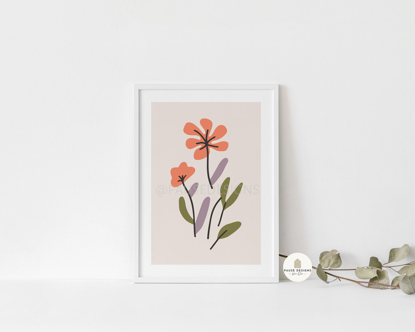 a picture of some flowers on a shelf
