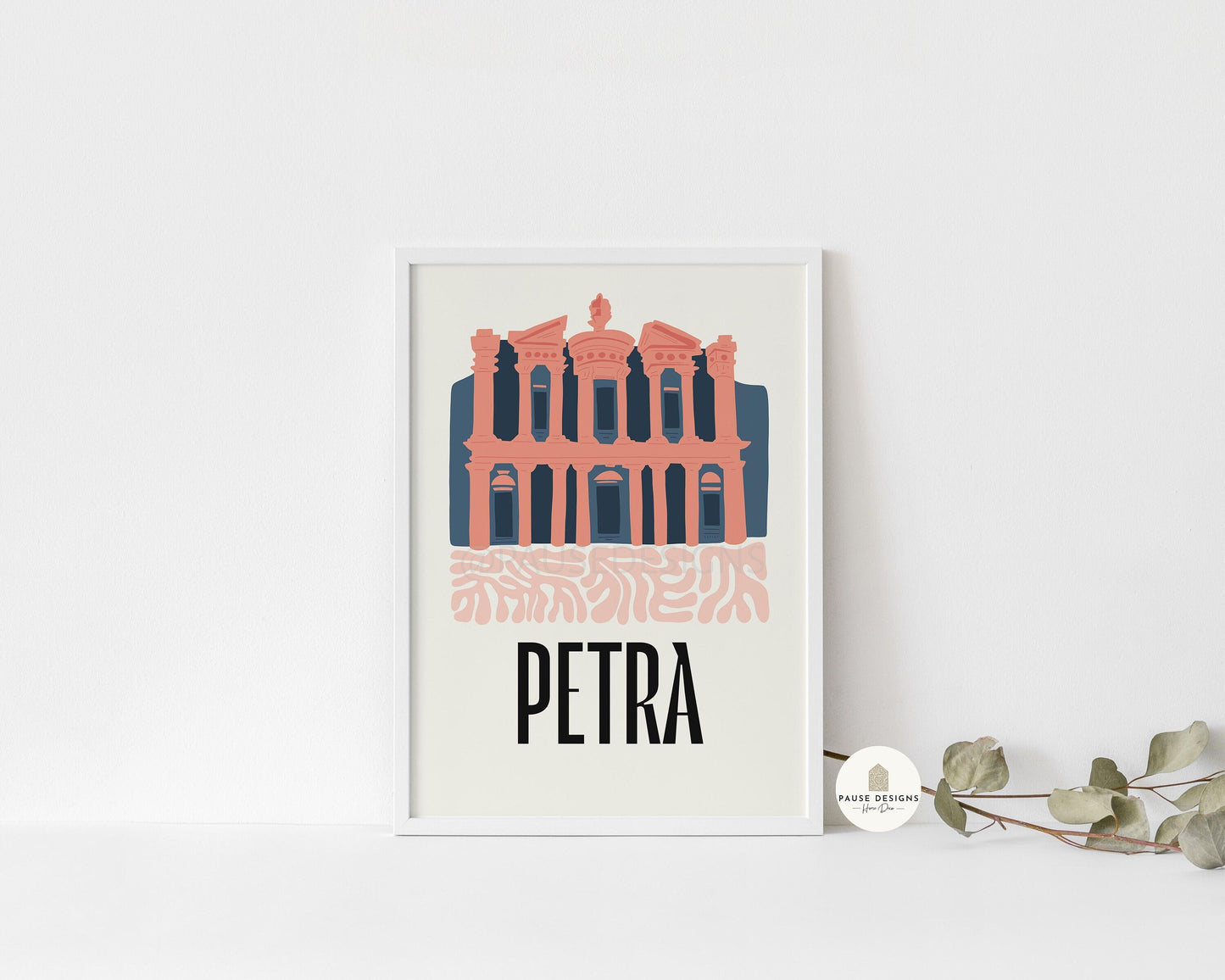 Petra, Jordan, Modern Abstract Travel Wall Art Print | UNFRAMED PRINTS | Home Decor | A3/A4/A5 Prints | Prints for Framing