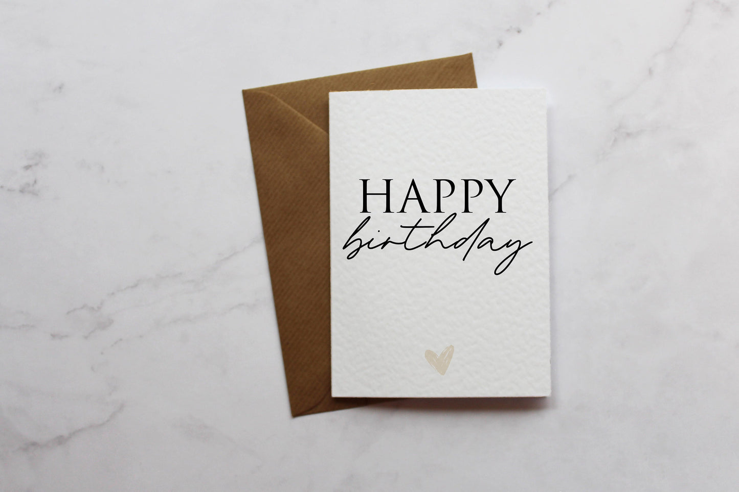 a happy birthday card sitting on top of a table