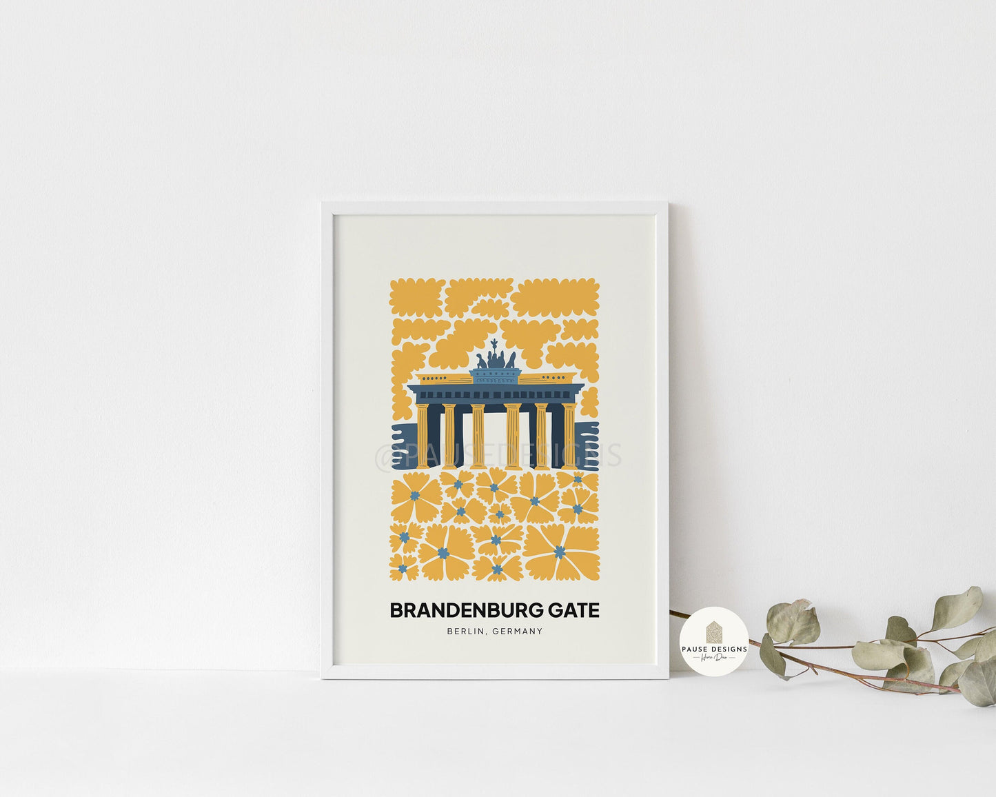 Brandenburg Gate, Berlin Germany, Modern Abstract Travel Wall Art Print | UNFRAMED PRINTS | Home Decor | A3/A4/A5 Prints | New Home Gift