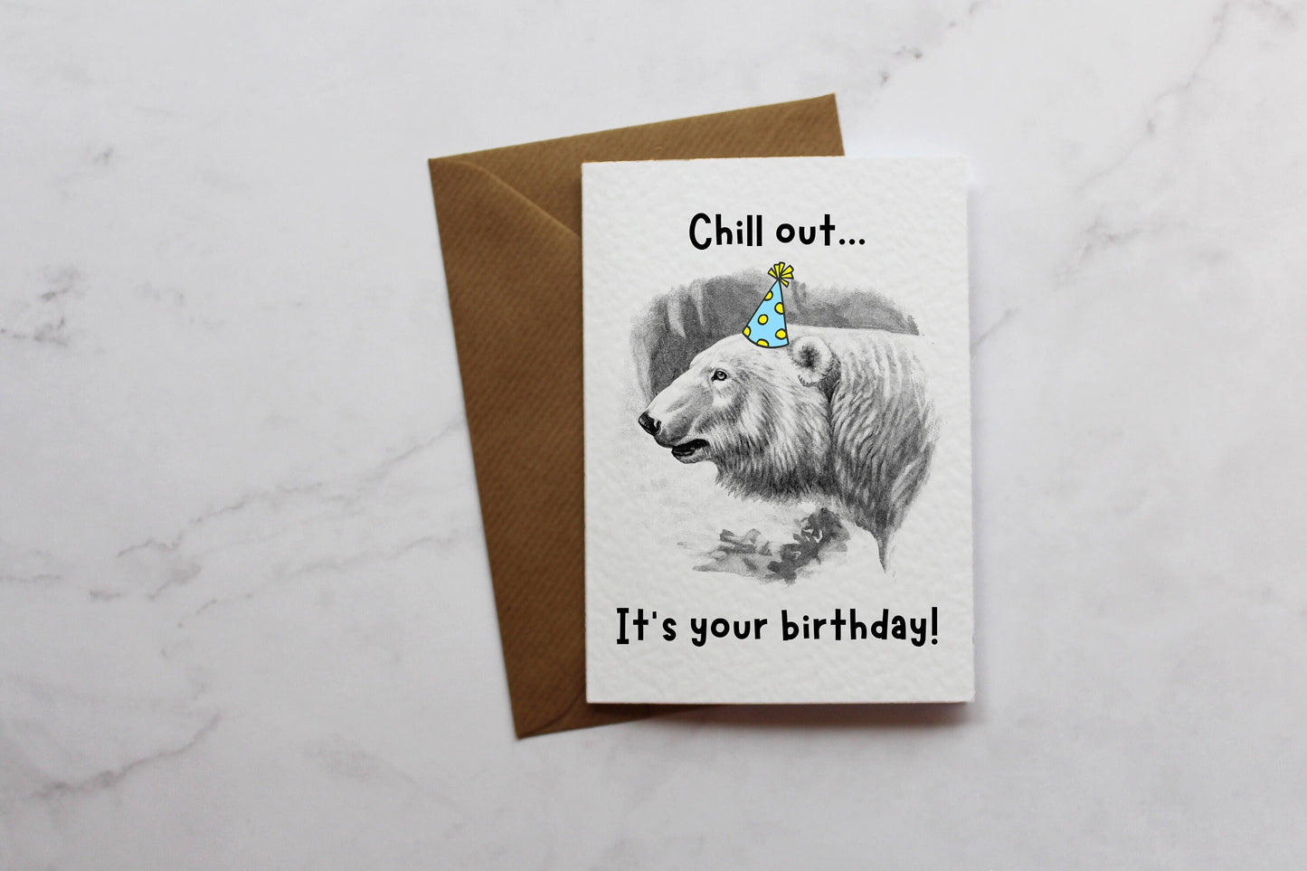 a birthday card with a picture of a bear