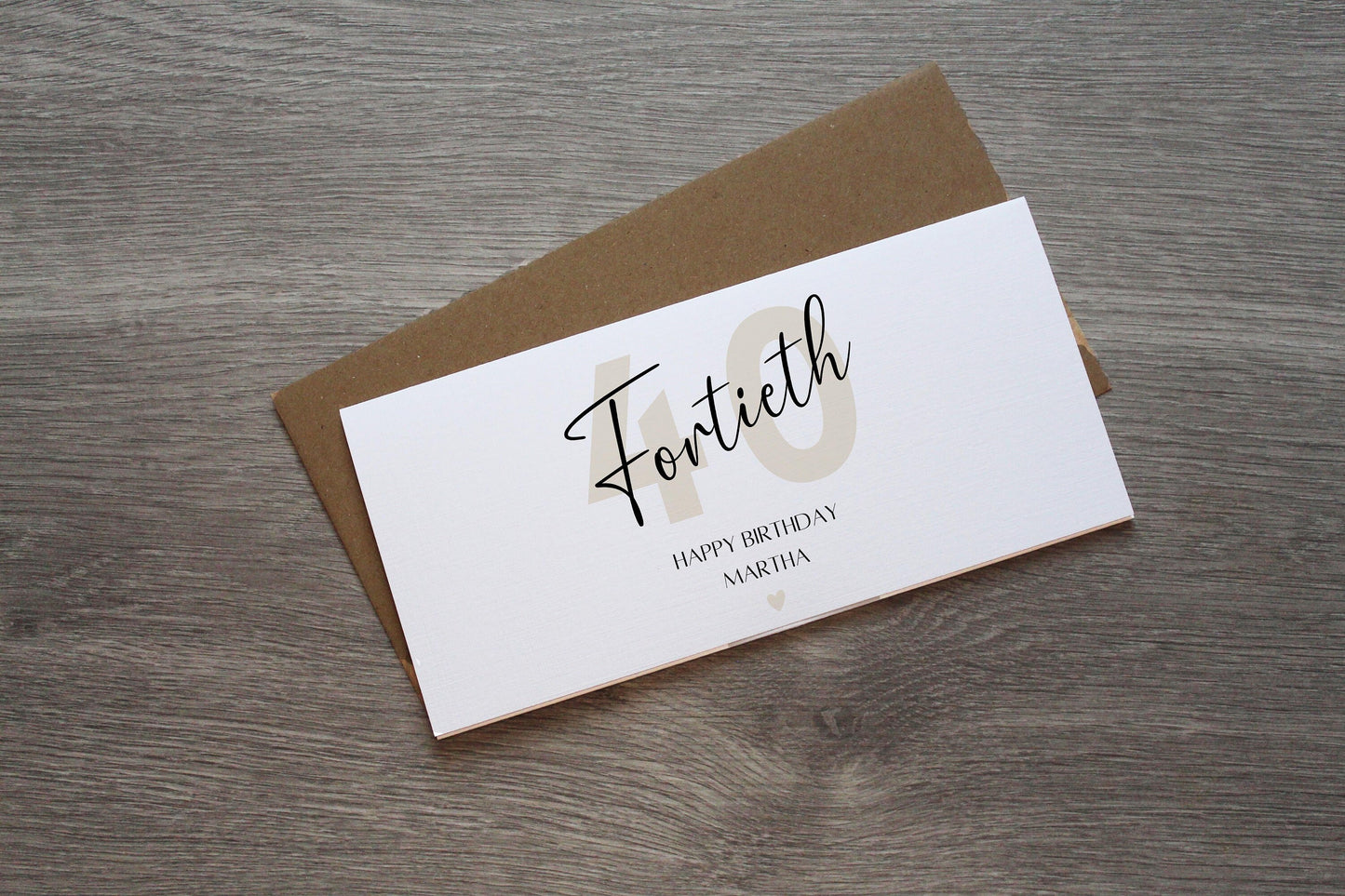 40th Happy Birthday Money Wallet Card | Ticket or Cash Envelope Wallet For Fortieth Birthday
