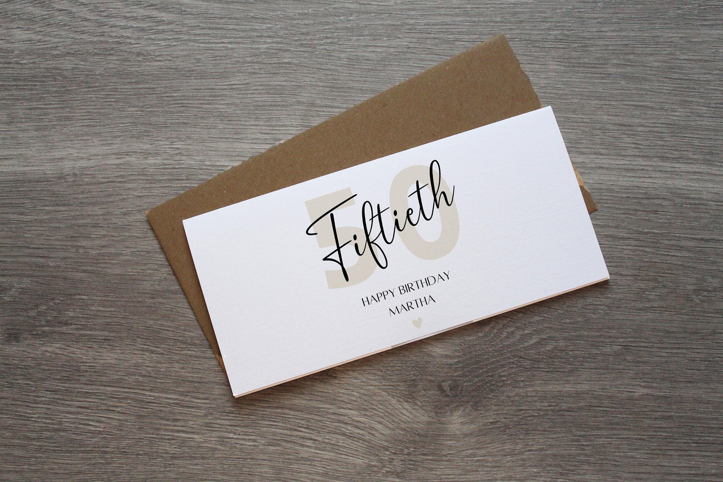 50th Happy Birthday Money Wallet Card | Ticket or Cash Envelope Wallet For Fiftieth Birthday