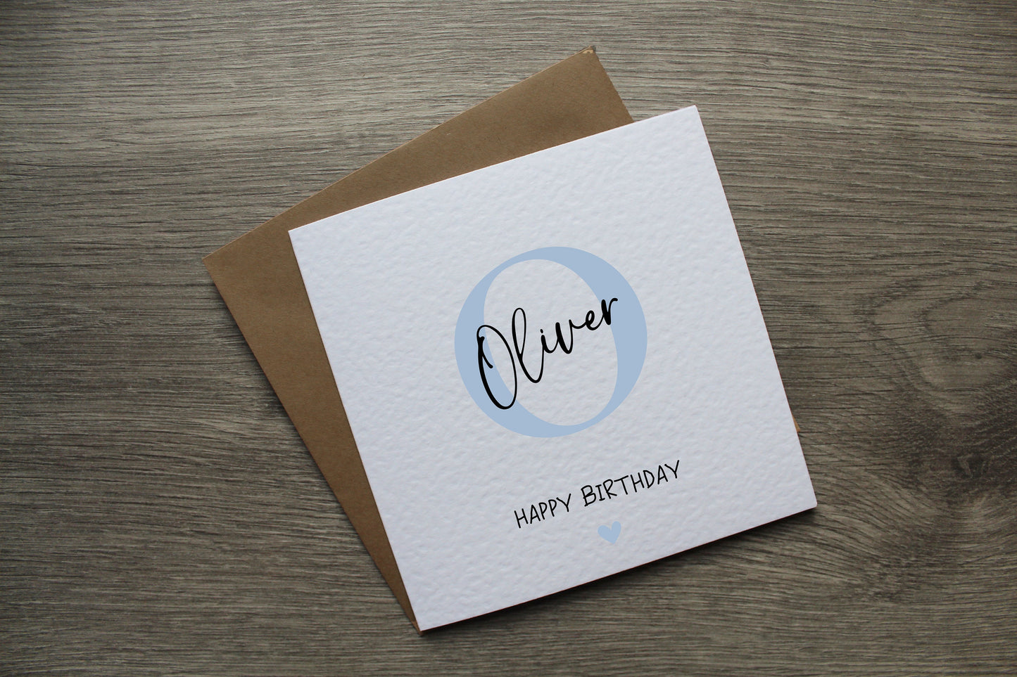 Personalised Name Birthday Boy Card | Son Birthday Card | Grandson Card | Gift for Boy | Blue Birthday Card | Keepsake Card