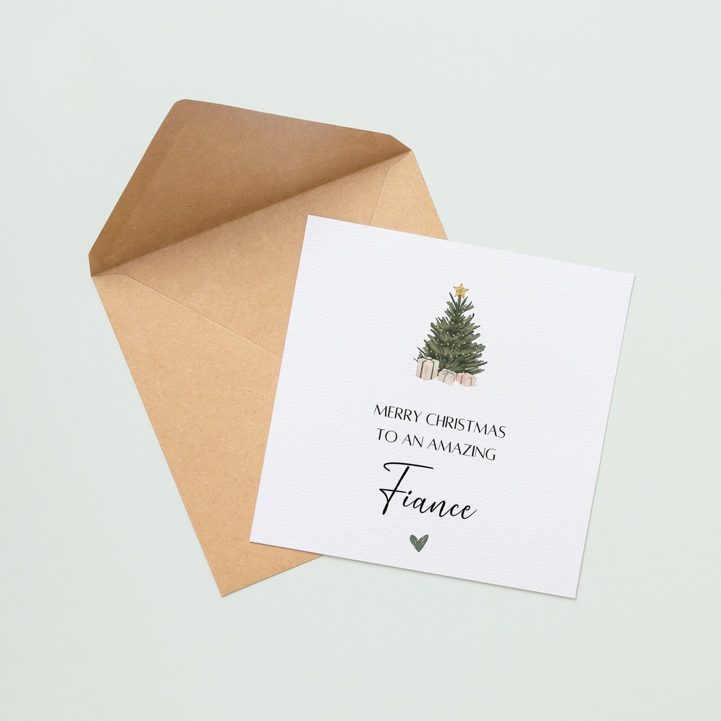 Merry Christmas To An Amazing Fiancé Christmas Card | Christmas Card Fiancé | Christmas Card Wife or Husband To Be | Luxury Christmas Card