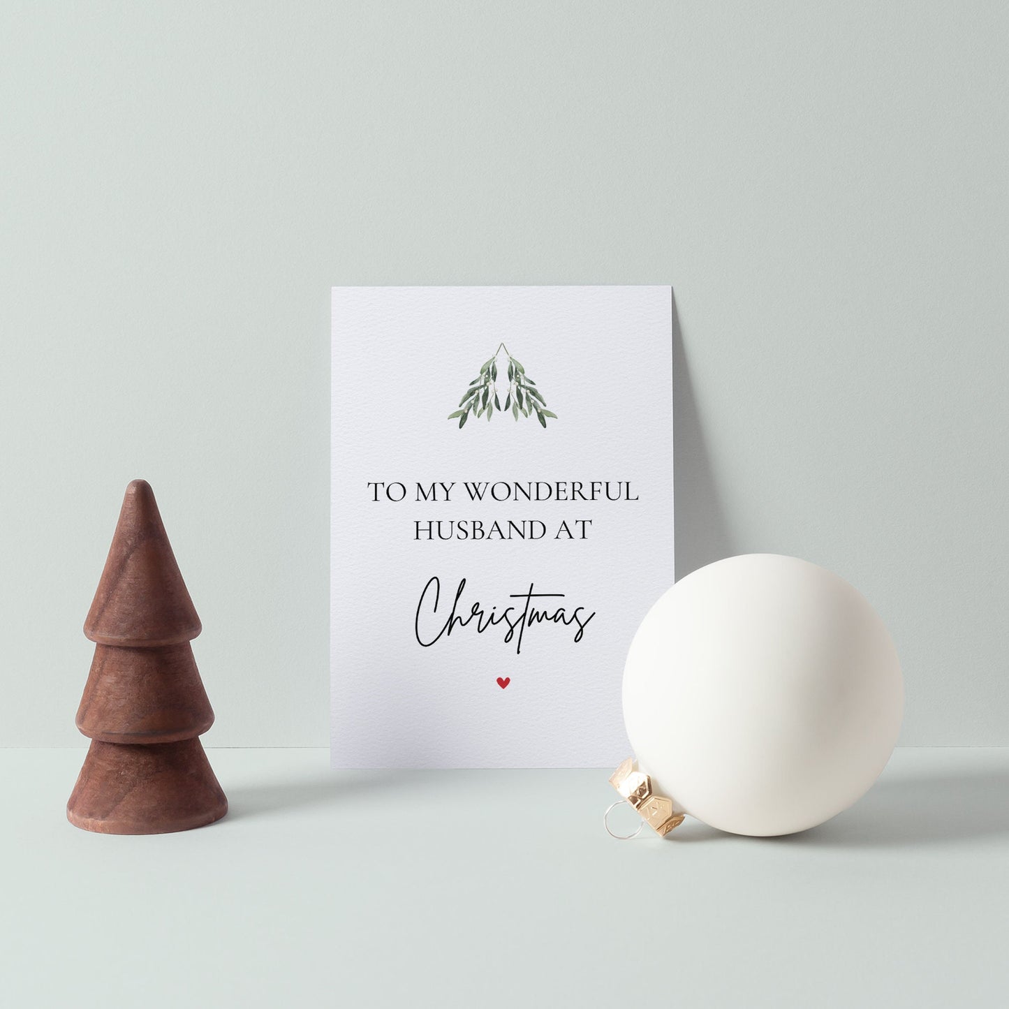 To My Wonderful Husband Christmas Card | A6 Card | Husband Christmas Card | First Christmas Married Christmas Card | Romantic Christmas Card