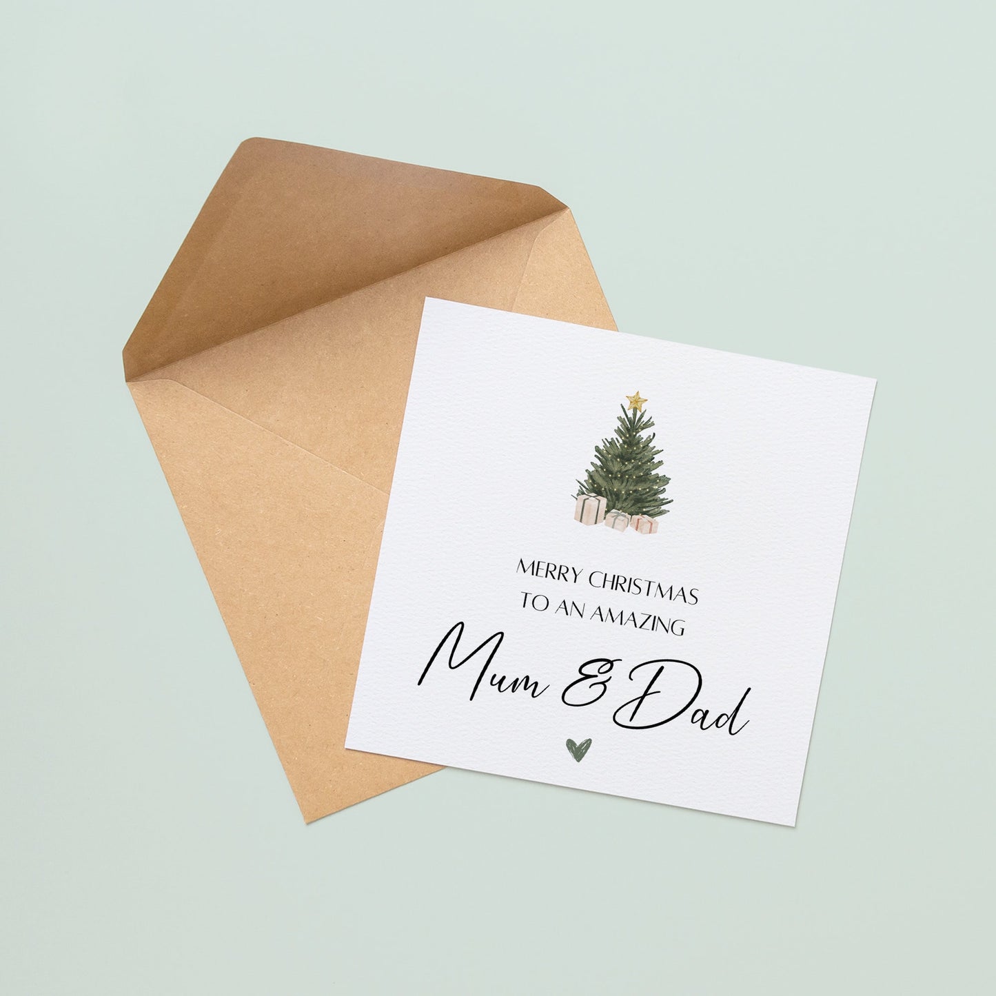 Merry Christmas To An Amazing Mum & Dad Christmas Card | Christmas Card Parents | Christmas Card Mum | Luxury Christmas Card | Gift