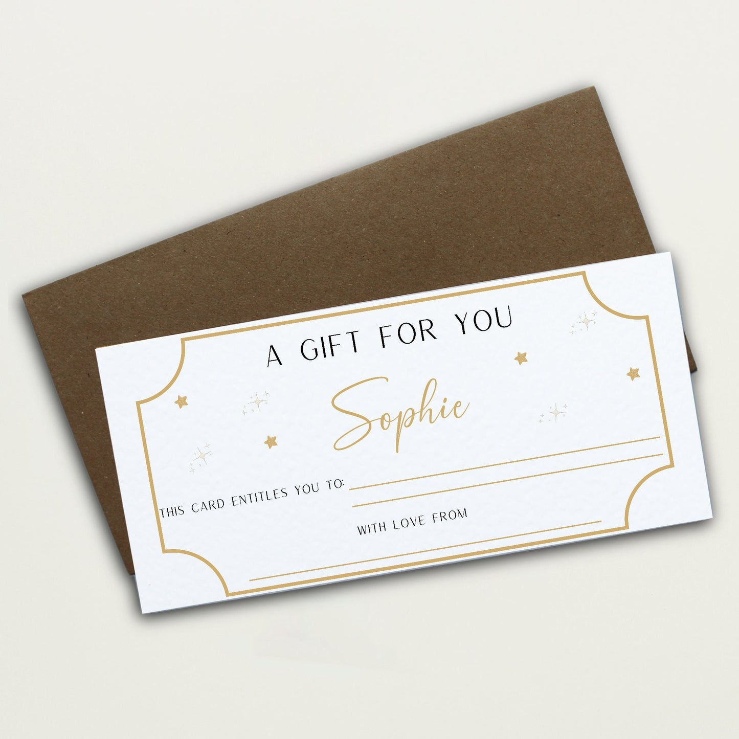 Personalised Gift For You Gift Voucher Ticket, Birthday Scratch Card, Happy Birthday Reveal Gift, Surprise Gift, Birthday Gift Card