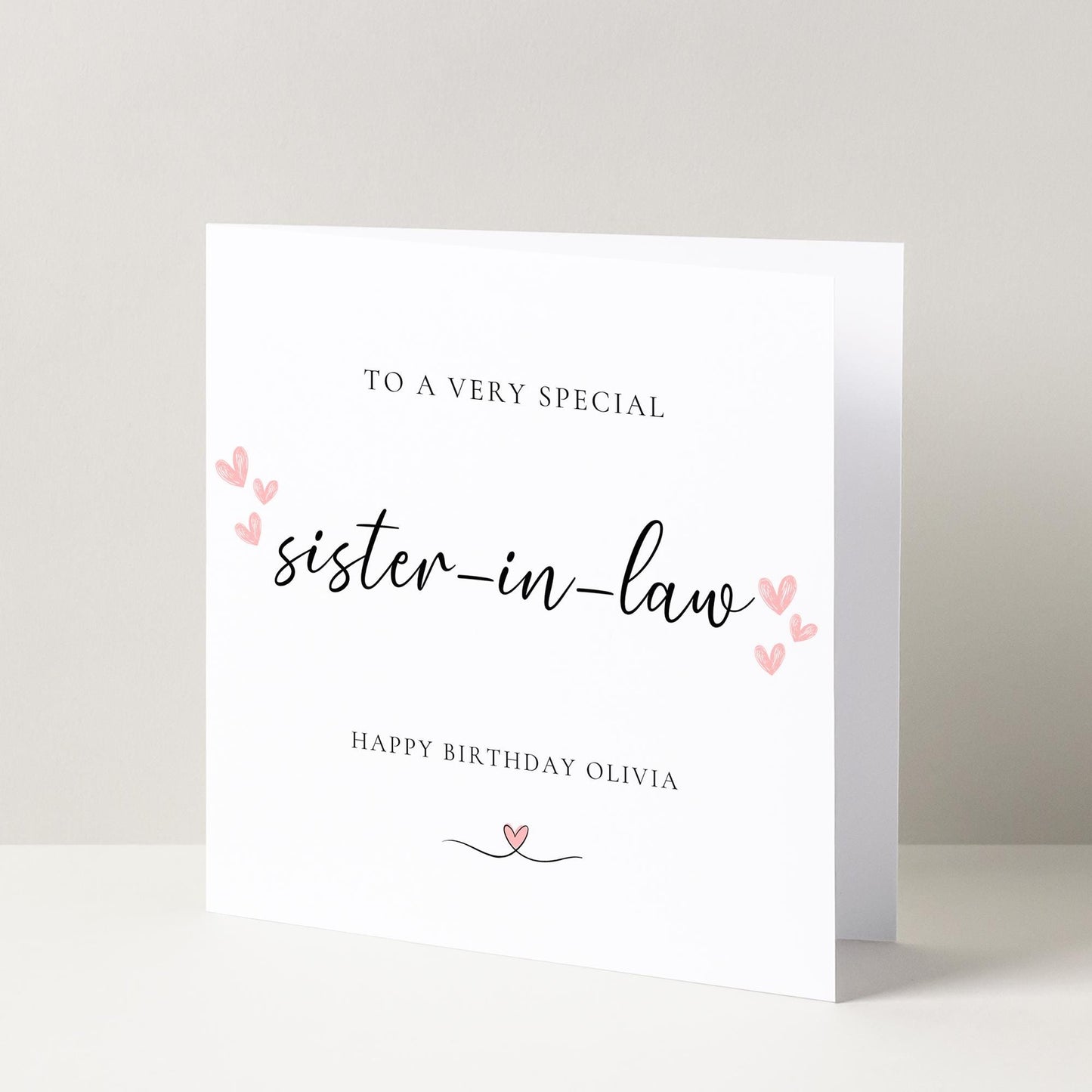 Personalised To A Special Sister-In-Law Birthday Greetings Card, Special Sister-In-Law, Birthday Card For Her, Milestone Sister Gift