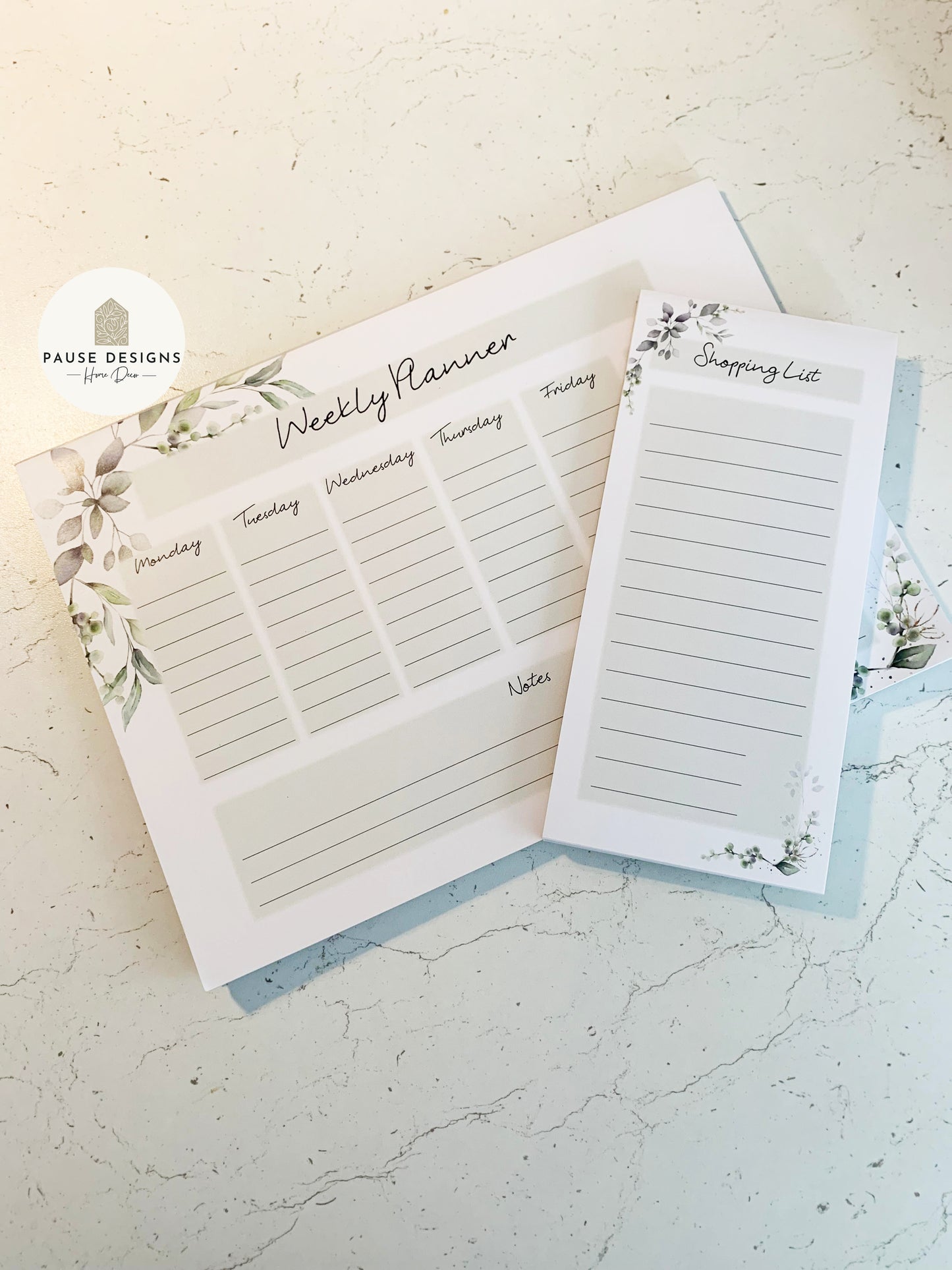 Botanical Watercolour Weekly Planner 50 Page Notepad