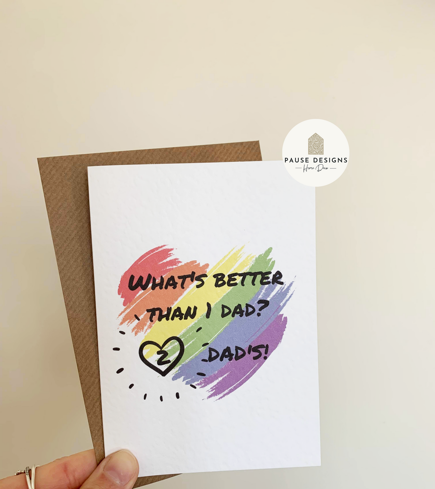 What's Better Than 1 Dad? 2 Dads Father's Day Greeting Card