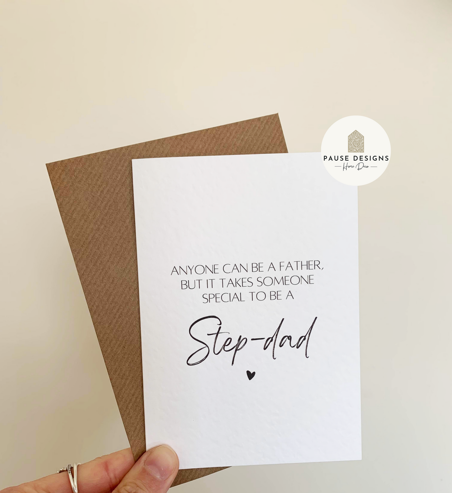 Anyone Can Be A Father, It Takes Someone Special To Be A Step Dad Father's Day Greetings Card