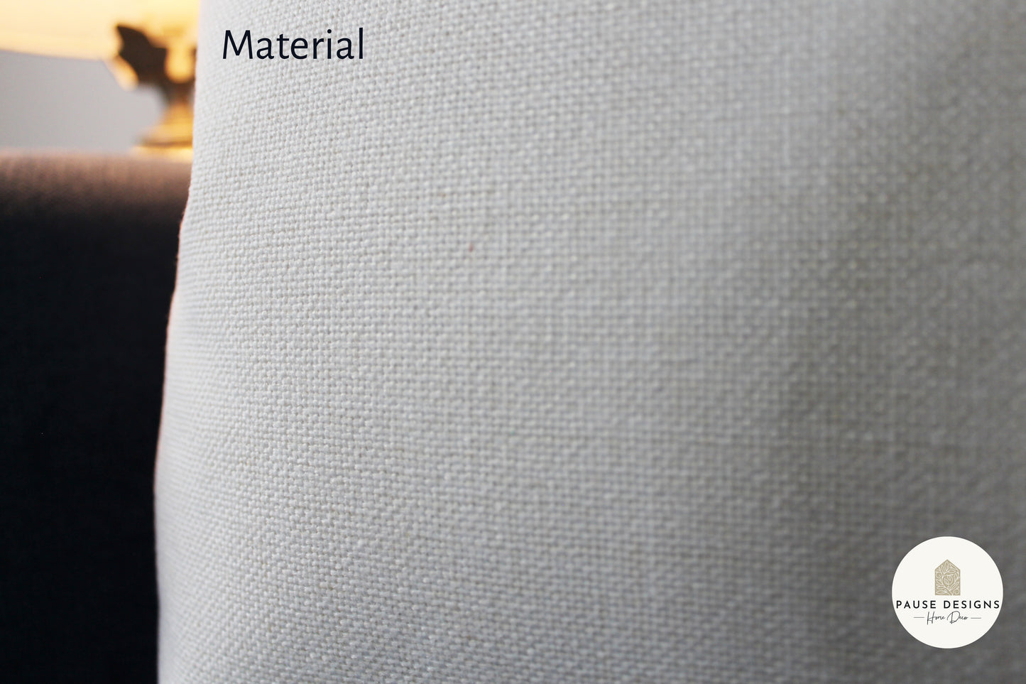 Happy Home Grey Heart Luxury Linen Style Cushion Cover