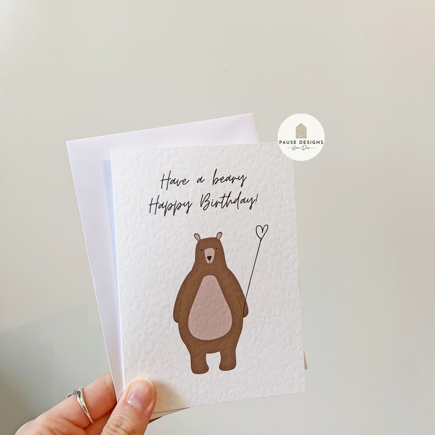 Have A Very BEARY Happy Birthday Cute Bear Birthday Greeting Card