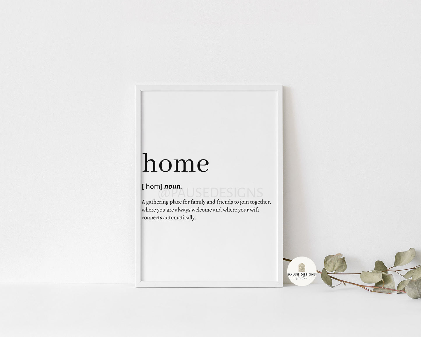Home Definition Wall Art Print | Unframed Print