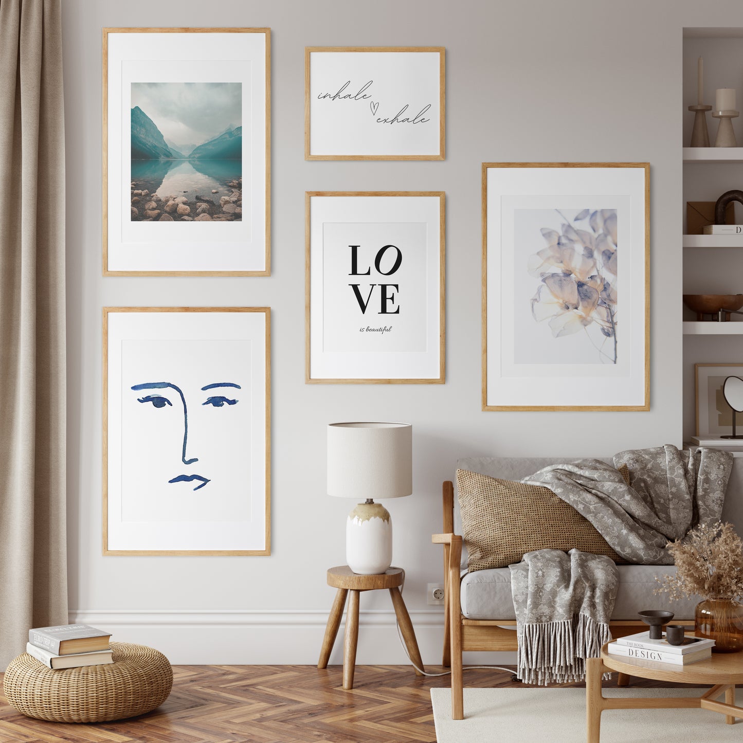 Mountain Escape Blue Lagoon Wall Art Print | Unframed Print