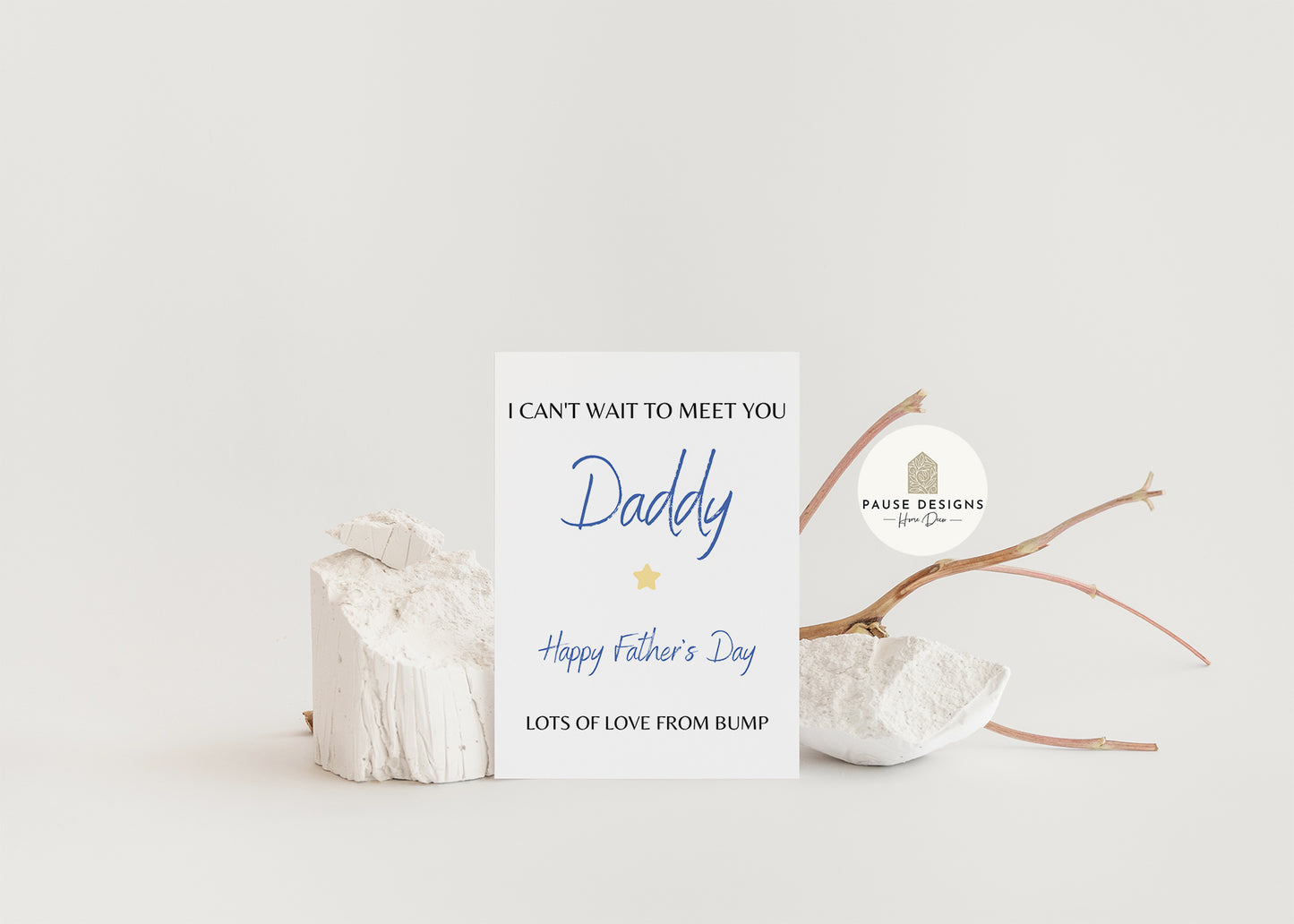 I Can't Wait To Meet You Daddy, Love Bump First Father's Day Greetings Card