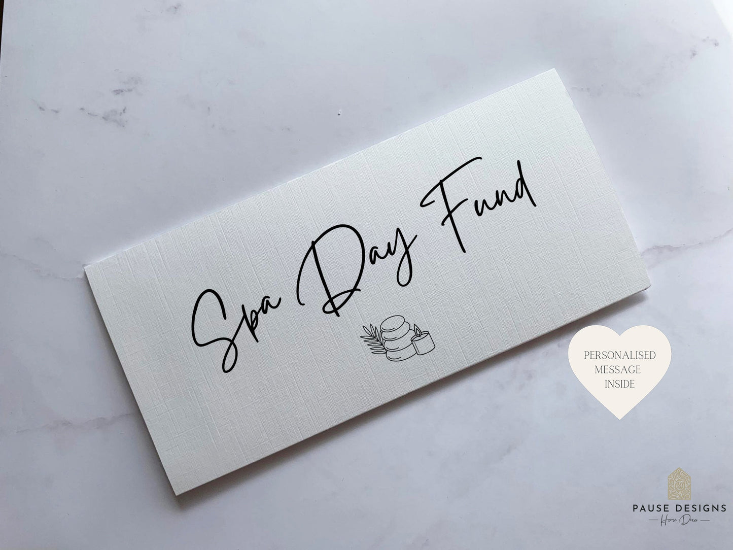 Personalised Spa Day Funds Money Wallet | Gift Money Wallet | Cash Envelope | Birthday Present | Treat Card