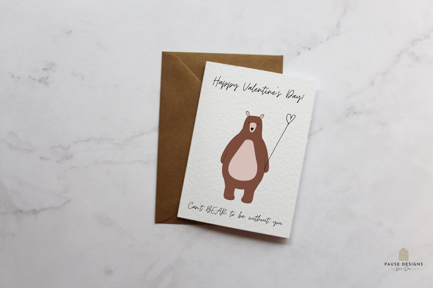 Can't Bear To Be Without You Funny Valentines Day Card | Cute Cards | Valentines Card for her| Card for Him | Wife Card Husband Card