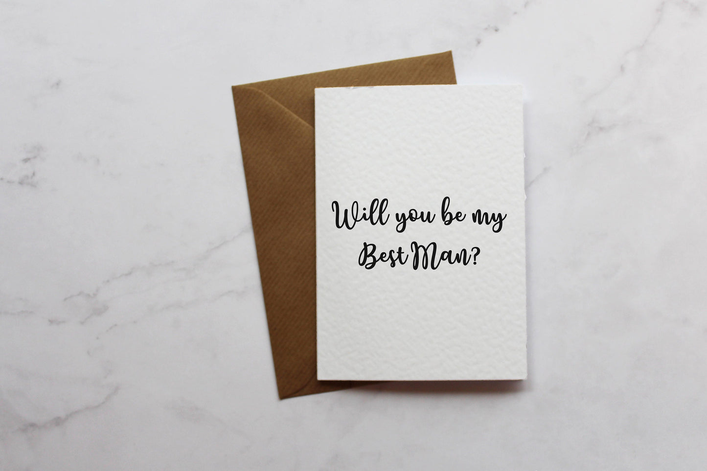 a card that says will you be my best man?