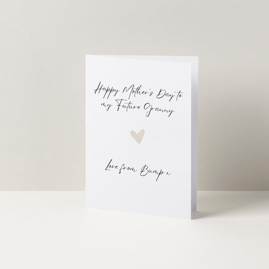 To My Future Granny Mother's Day Card - Love from Bump Mother's Day Card, Soon-to-be Nana Card, Mothers Day Card, Grandparent Card, Mum Gift