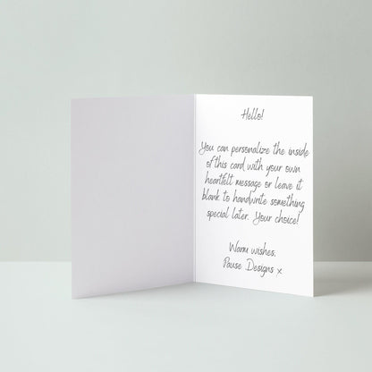 The image is a greeting card with a blank space for a message.