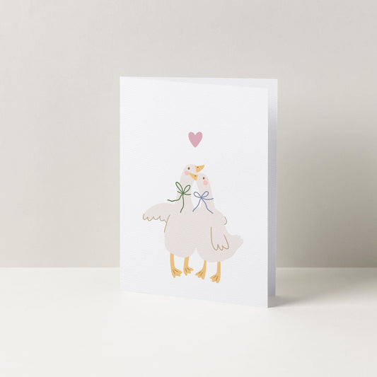 Hugging Goose Card | A6 Card | Cute Cards | Anniversary Cards | Card For Him | Husband Card | Cute Anniversary Cards
