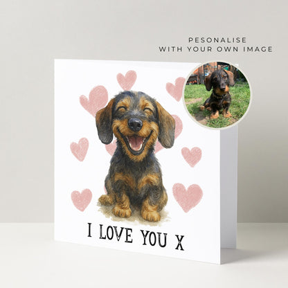 Personalised Pet Happy Valentines Card -  Custom Pet Card for Dog Mum or Cat Lover