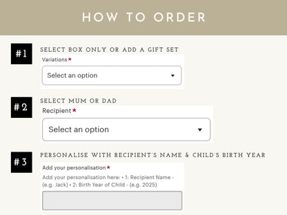 New Dad Survival Kit with Coffee or Tea Gift Set Options | Personalised First Fathers Day Baby Keepsake Memory Box Engraved Wooden Gift Box