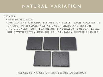 London British Wildlife Slate Coaster Set, Native Birds of Prey & Wildlife Watching Gift, Farmhouse Homeware