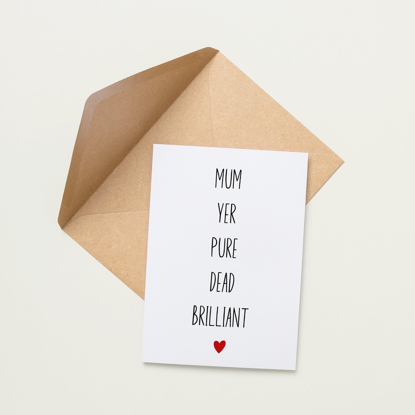 Scottish Mum Yer Pure Dead Brilliant Mother's Day Card | Cards For Mum | Mothers Day Card | Cute Cards | Minimalist Cards | Scottish Cards