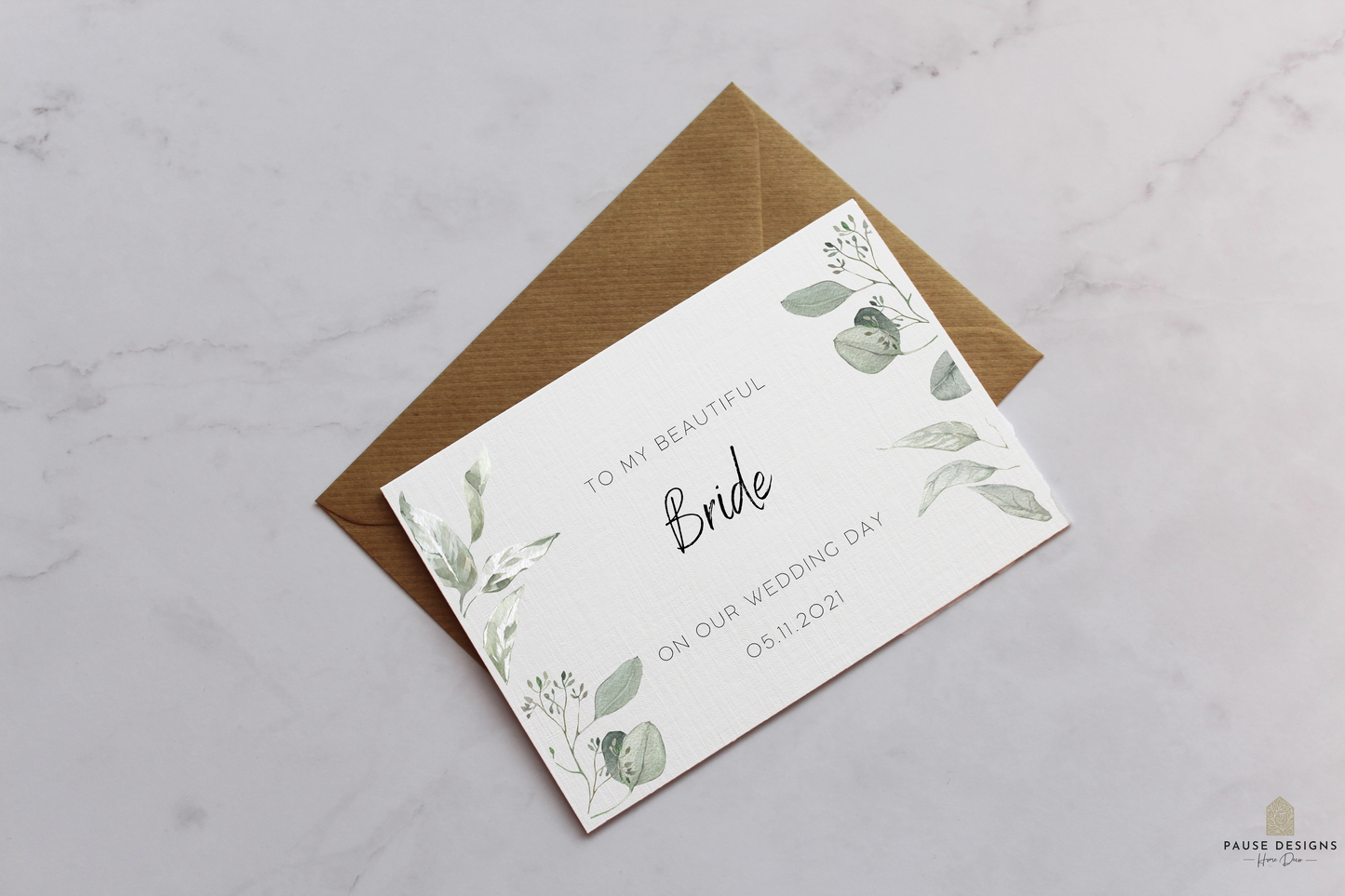 Personalised To My Beautiful Bride Wedding Day Card