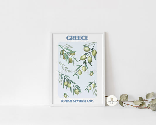 Greece Kalamata Olive Ionian Islands Wall Art Print | Unframed Print
