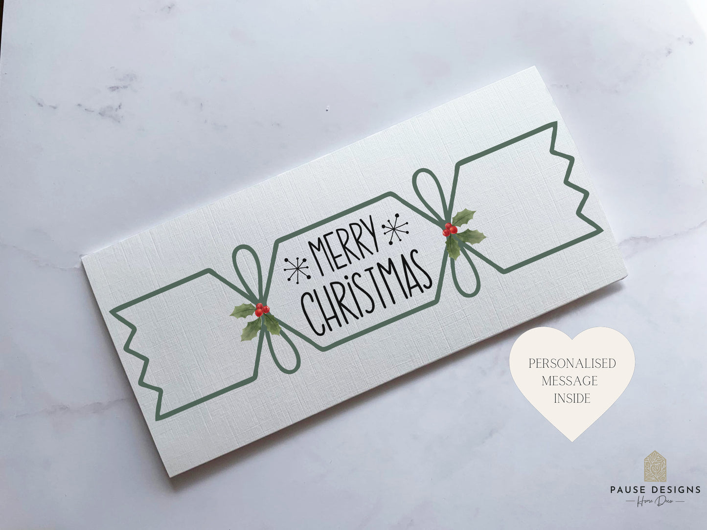 Personalised Merry Christmas Money Wallet | Christmas Gift Money | Cash Envelope