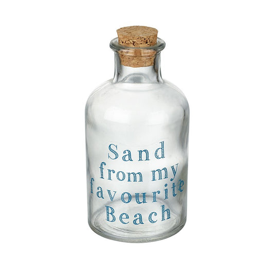 Sand From My Favourite Beach Glass Cork Lid Jar
