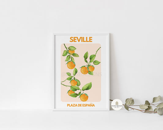 Seville Spanish Oranges Wall Art Print | Unframed Print