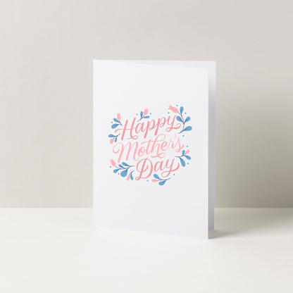 Happy Mother's Day Floral Pink & Blue Mother's Day Card | Cards For Mum | Mothers Day Card | Cute Cards | Flower Cards