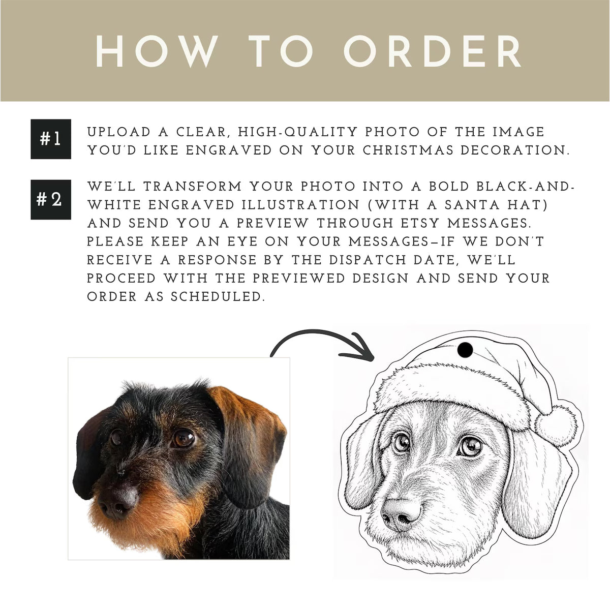 Personalized Dog Christmas Decoration