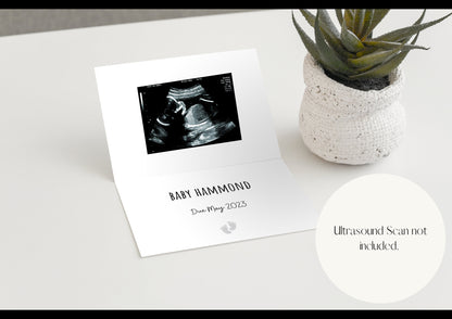 Pregnancy Announcement Just A Little Note To Say Baby Announcement Card | Baby Reveal Idea | A6 Card | We're Pregnant Card