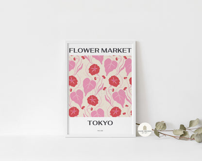 a picture of a flower market in tokyo