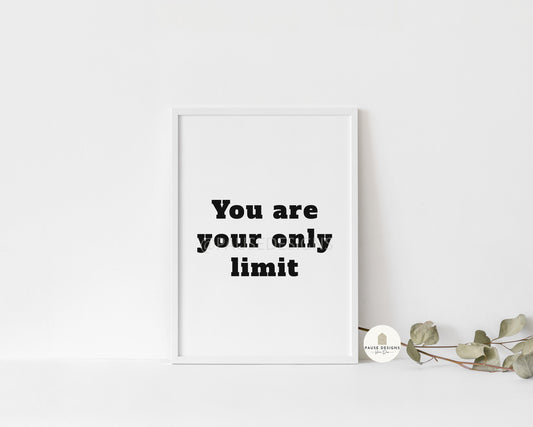 a picture of a white frame with a quote on it